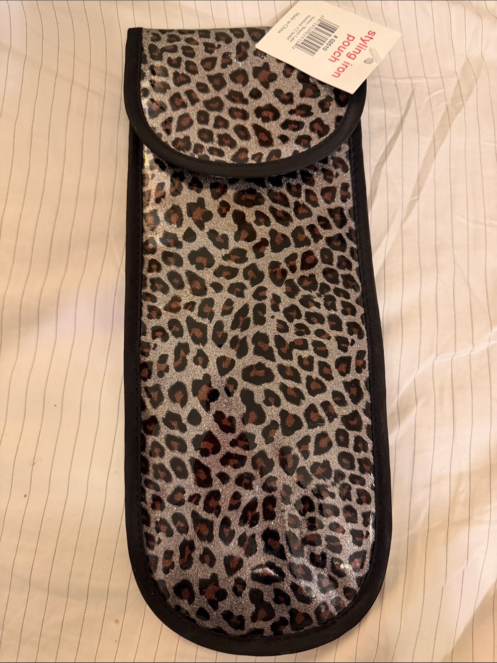 Leopard Print Curling iron/straightener holder - styling pouch heat resistant
